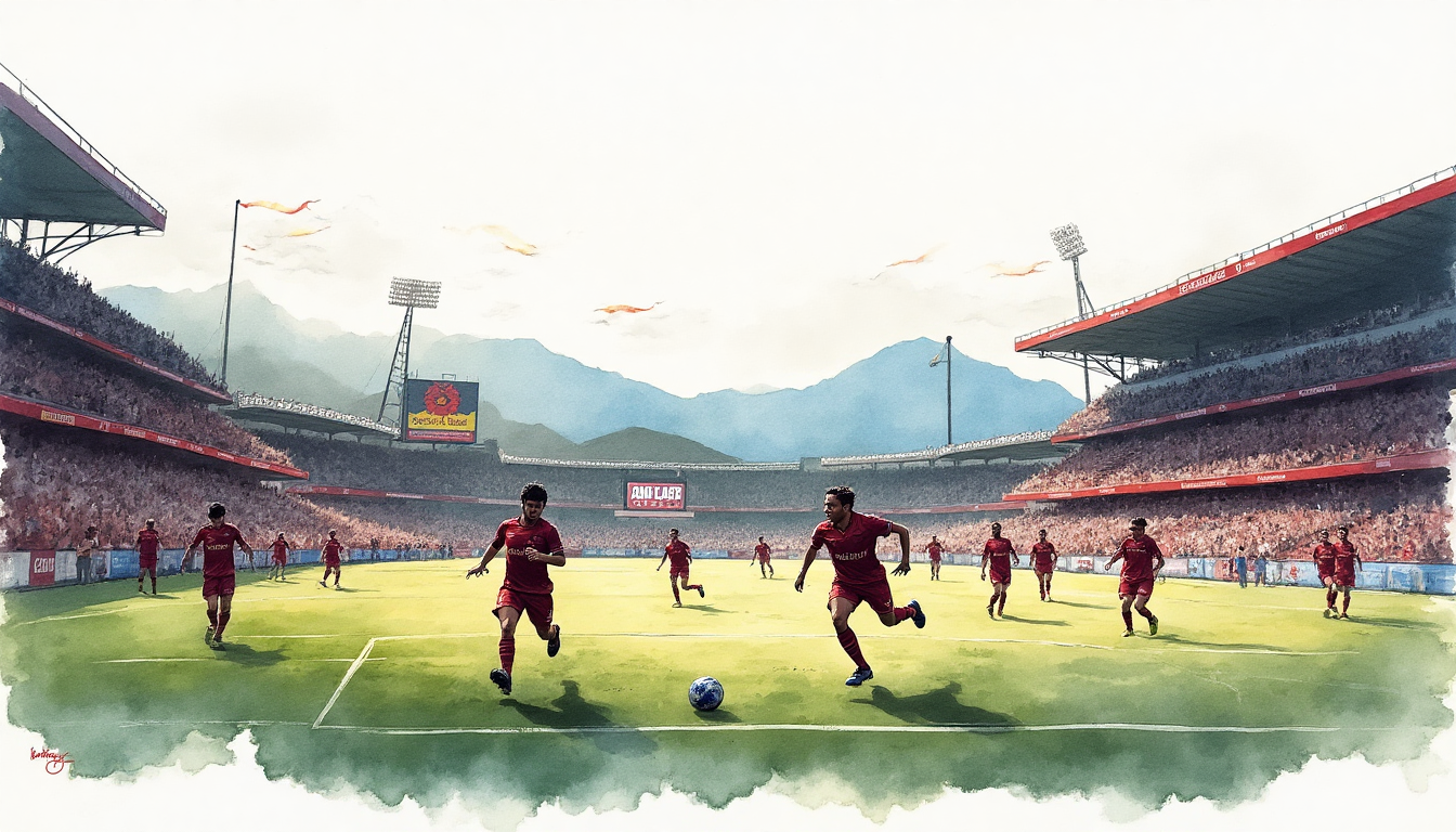 Exciting Colorado Rapids Soccer Game Ink Wash Painting