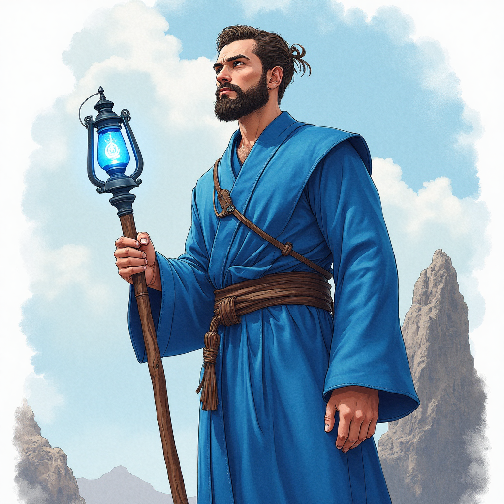 Creative AI Avatar of a Blue Lantern Jedi - Train Your Brain AI