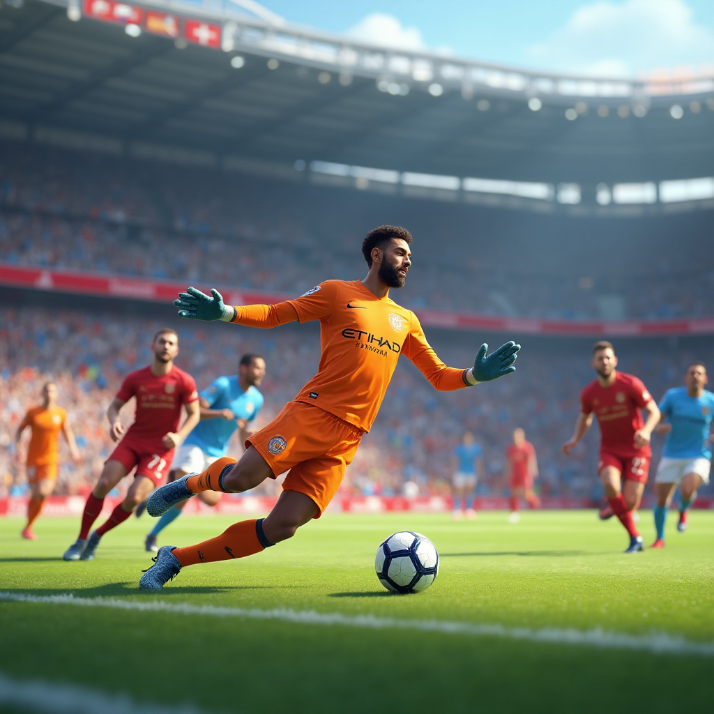 Exciting Soccer Match: Man City vs Liverpool AI Image Creation