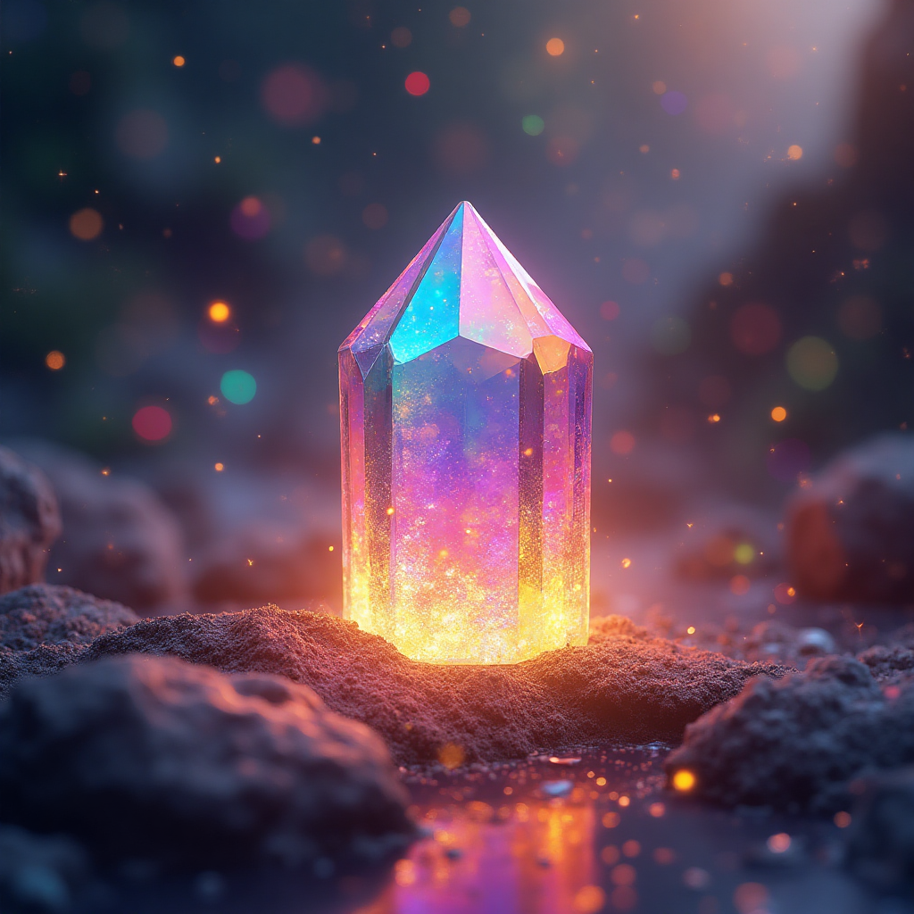 Explore a Dazzling Rainbow Crystal - AI Art for Kids