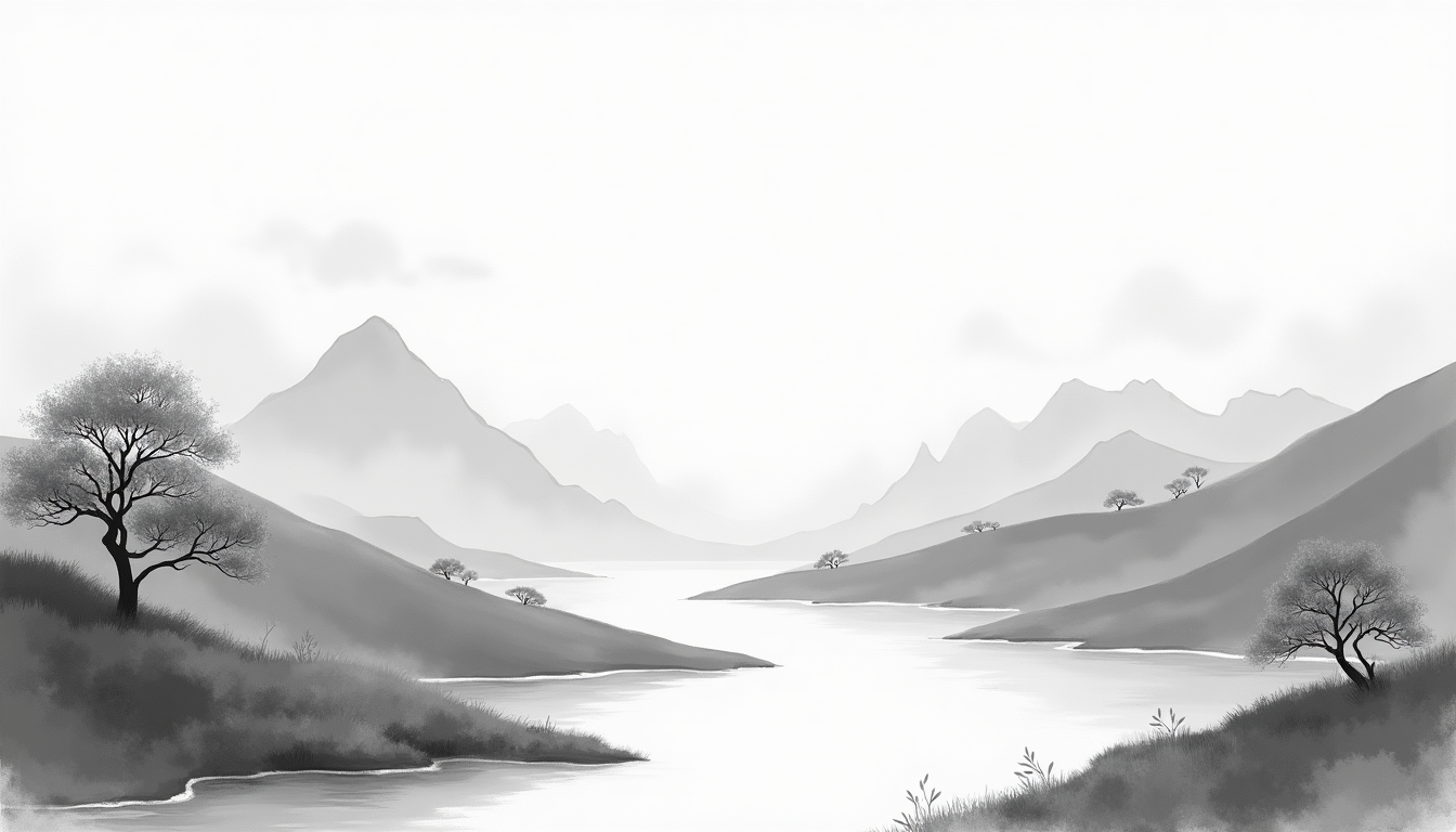 Explore Tranquil Ink Wash Art Created by Kids | Train Your Brain AI
