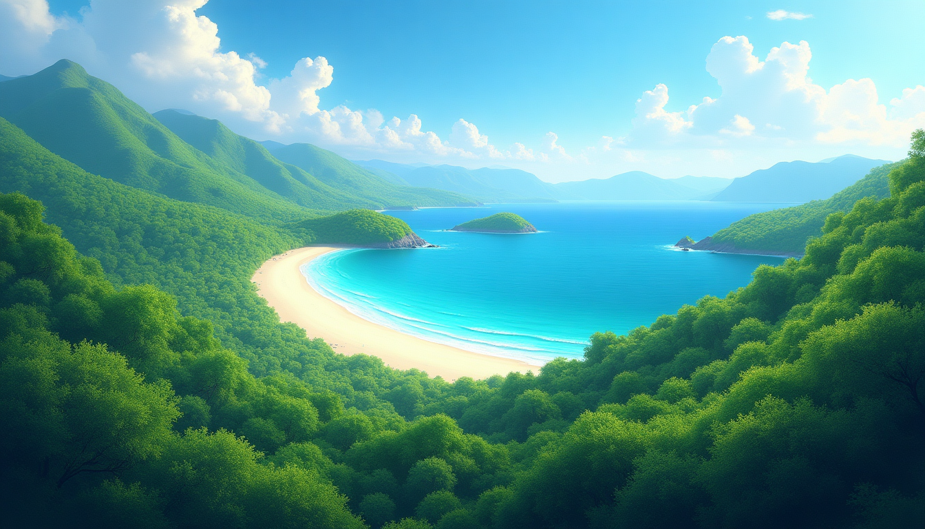 Explore a Vibrant Jungle and Ocean Landscape for Kids
