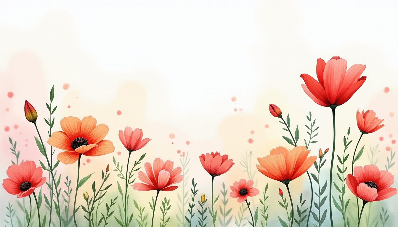 Vibrant Watercolor Flowers: Inspiring Kids' Creativity
