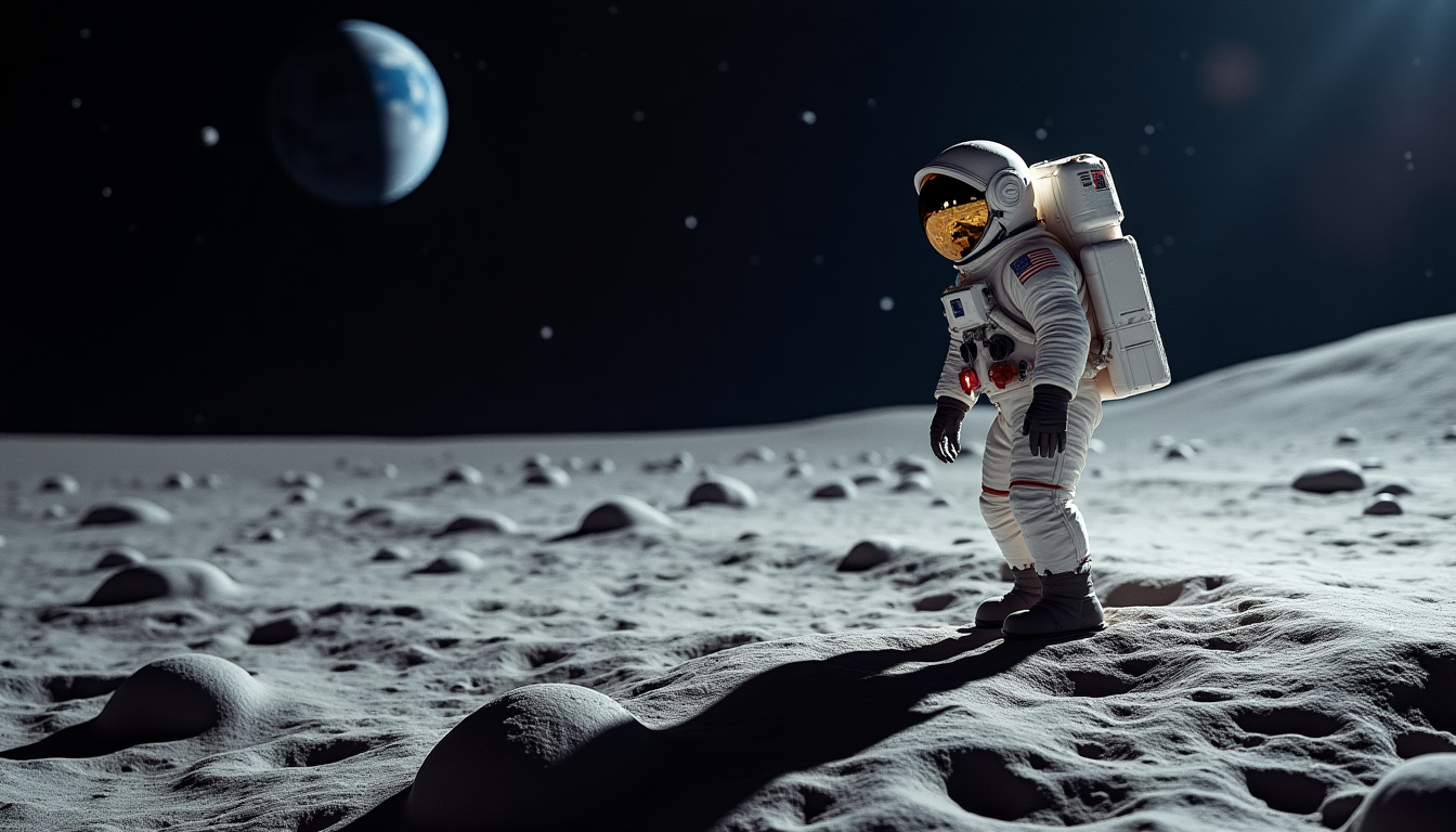 Explore an Astronaut on the Moon - Creative Learning for Kids