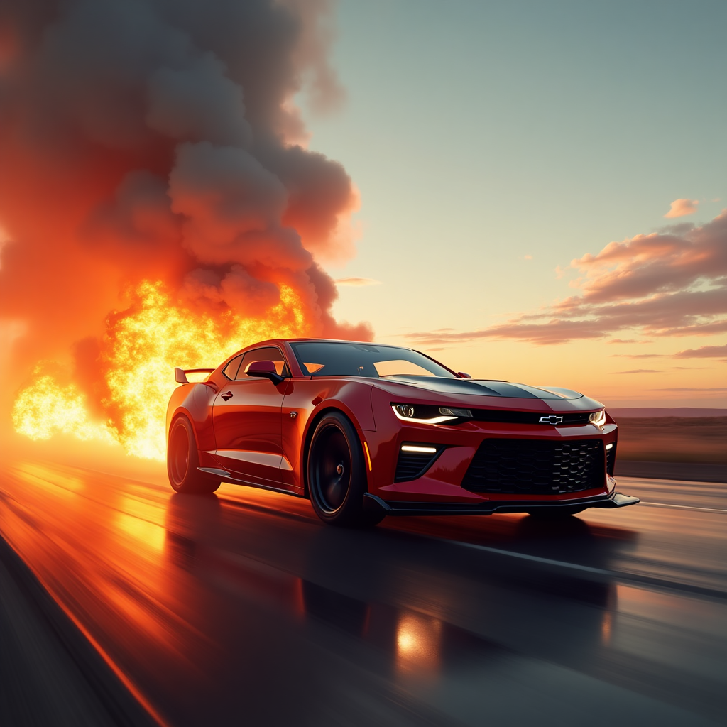 AI-Generated Image of 2024 Camaro Racing: Learn with Creativity