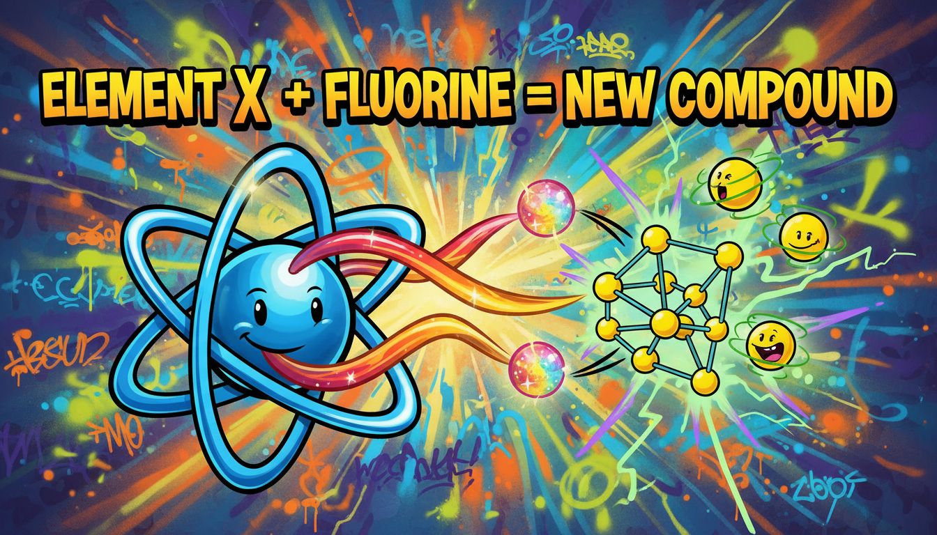 How Does Element X React with Fluorine to Form an Ionic Compound?