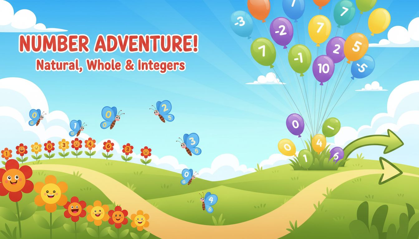 Understanding Natural Numbers, Whole Numbers, and Integers