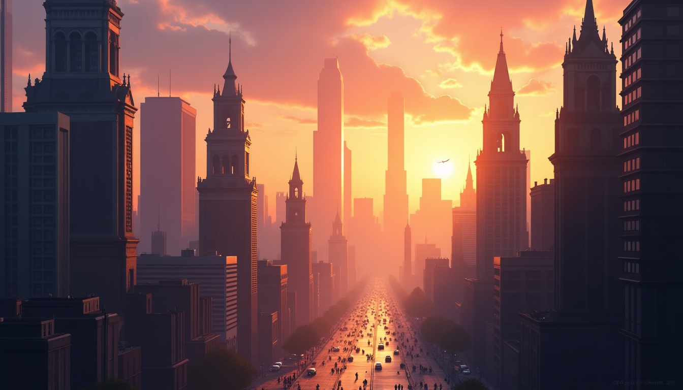 Stunning City Skyline AI Art: Ignite Creativity in Kids