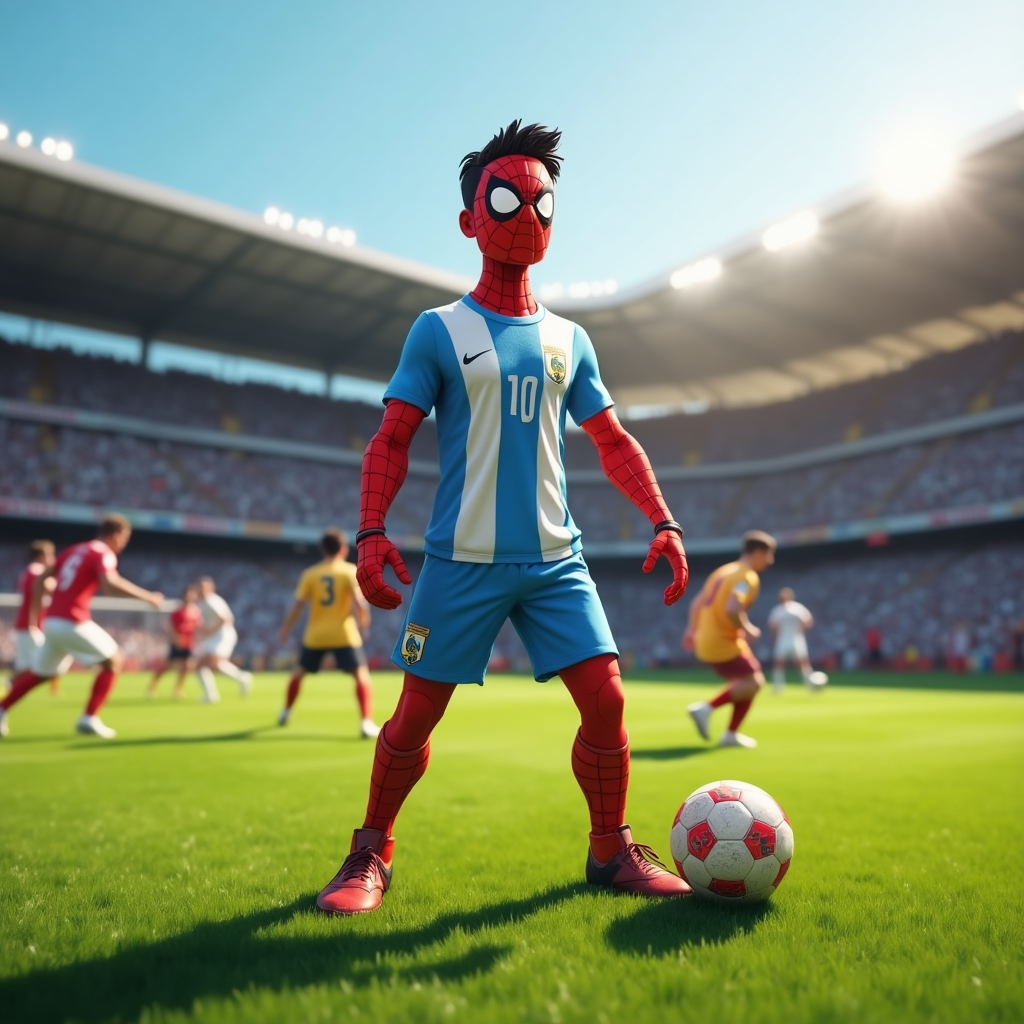 Create Your Own Superhero Avatar on a Soccer Field