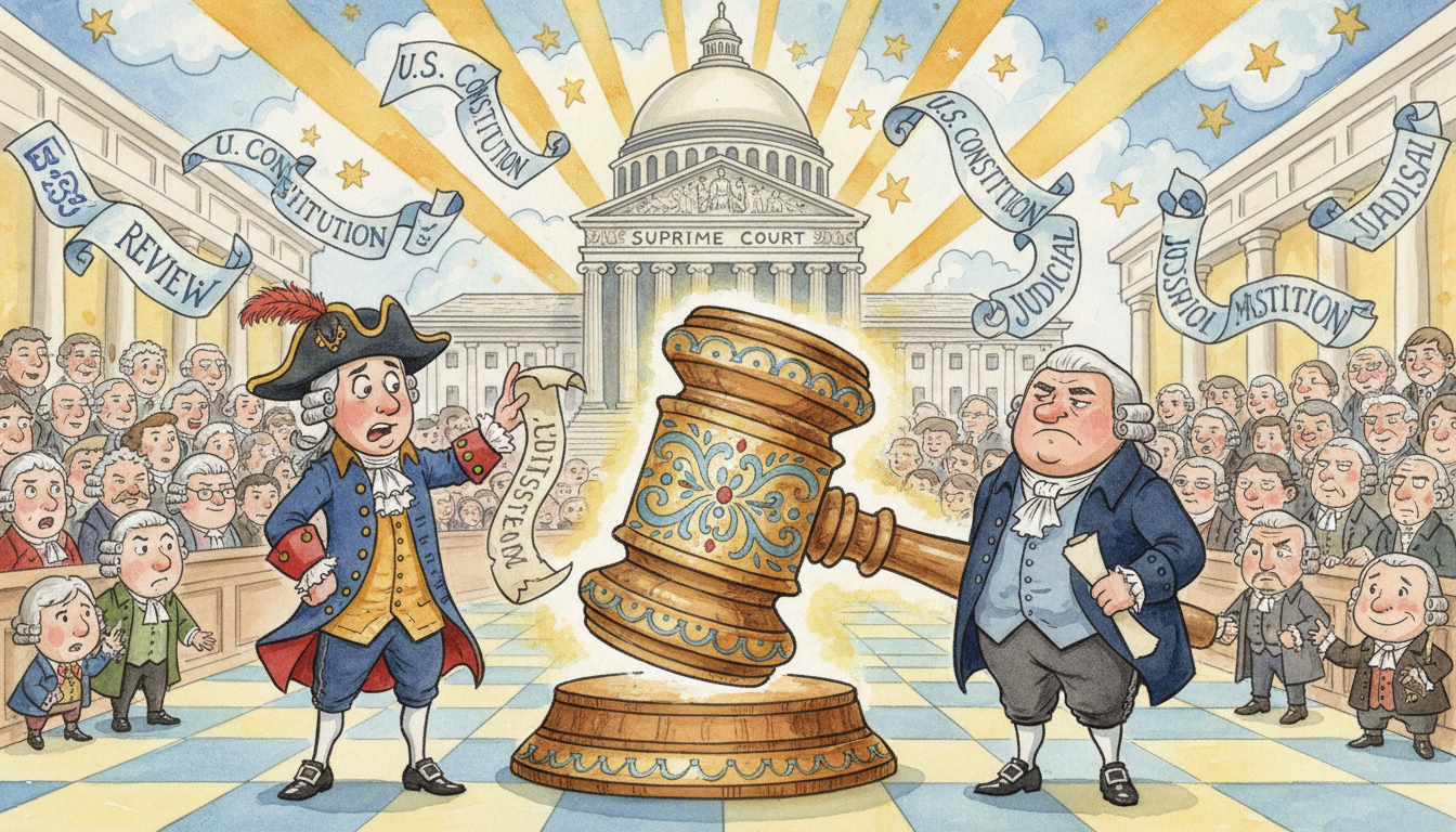 How Does a Cartoon Illustrate Marbury v. Madison?