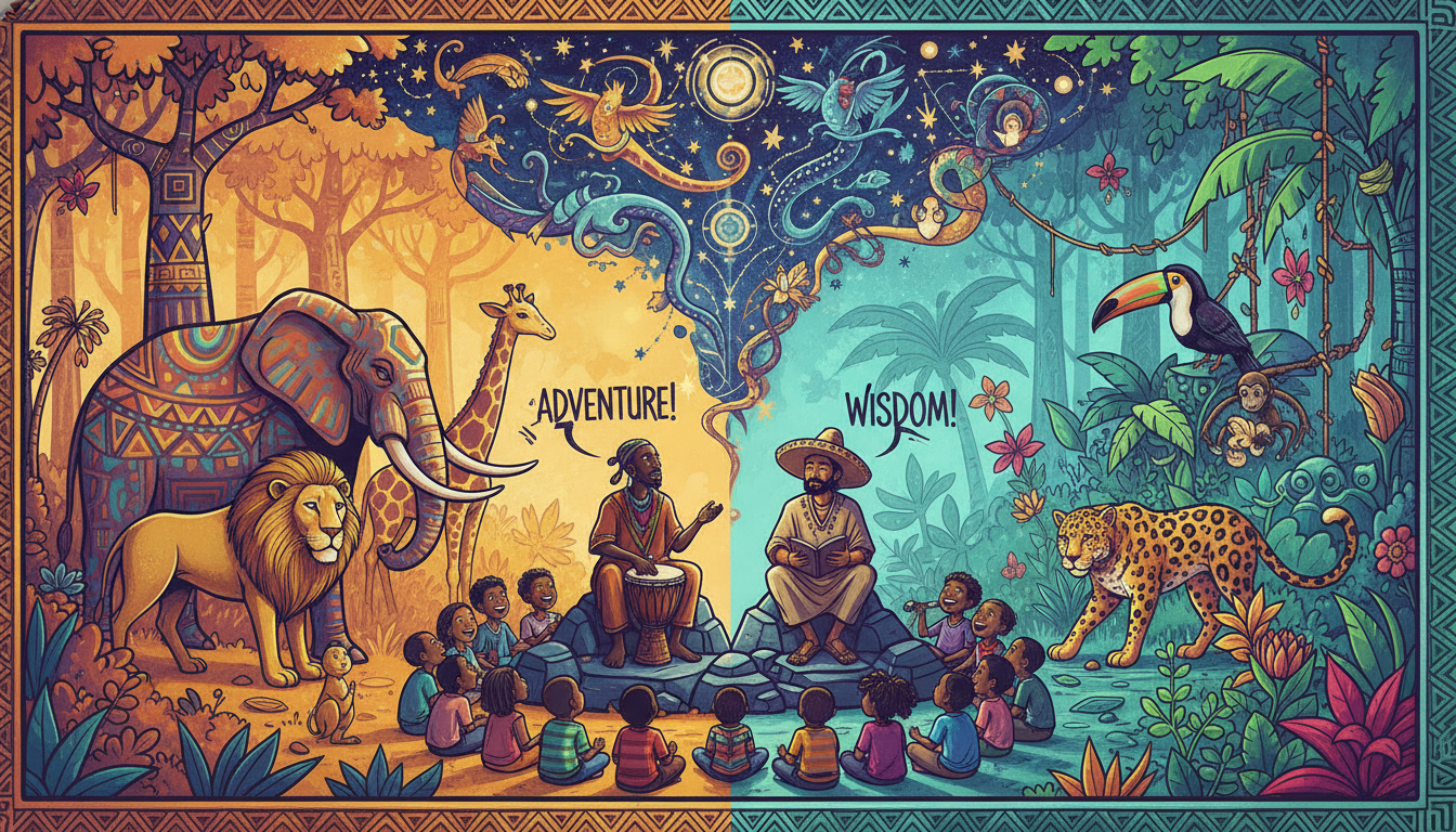 What Are the Similarities Between African Folktales and Latin American Literature?