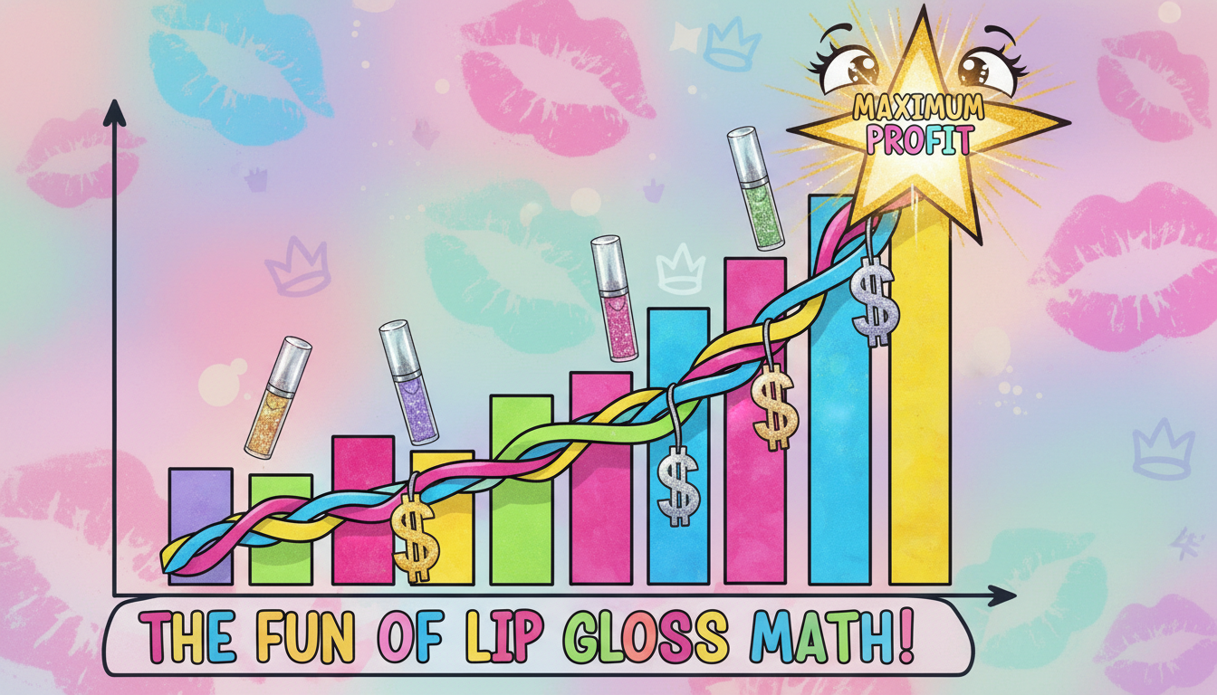 What is the Maximum Profit from the Function P(L) for Lip Gloss Production?