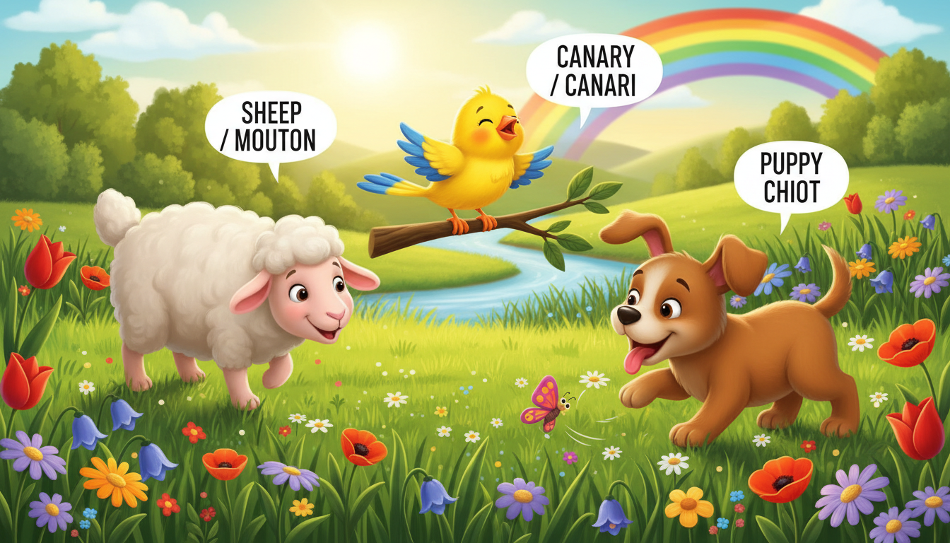 What Are Basic Animal Words in English and French?